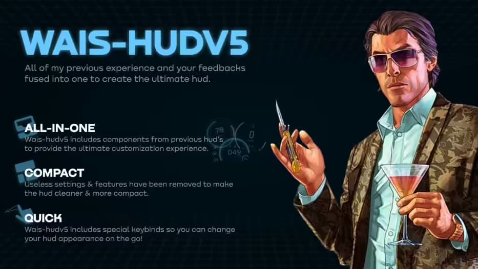 Wais HUD V5 (ESX/QB) FiveM Script — esx 2