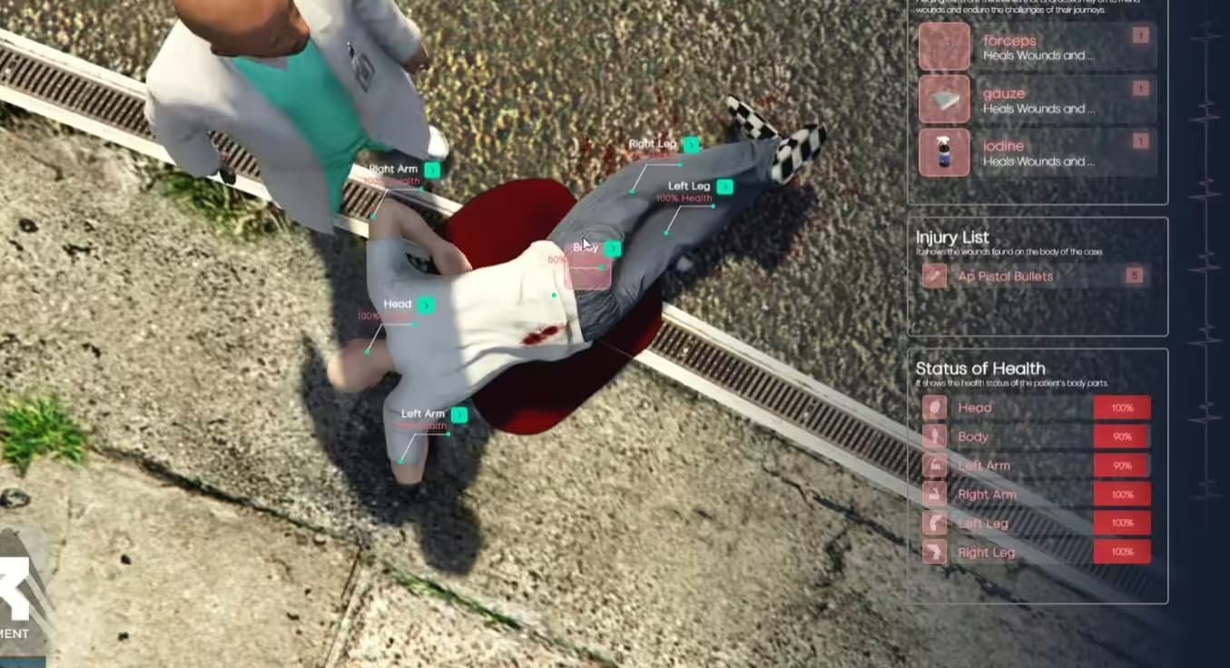 Advanced Health System esx FiveM Script