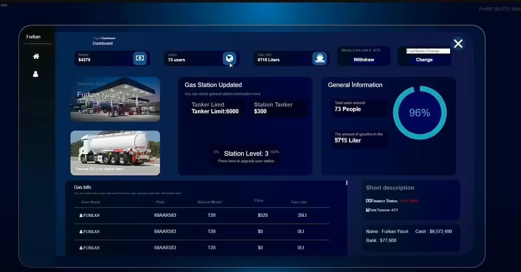 Fuel Station Plus FiveM Script — esx