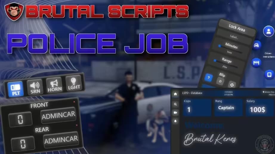 Brutal Police Job esx FiveM Script