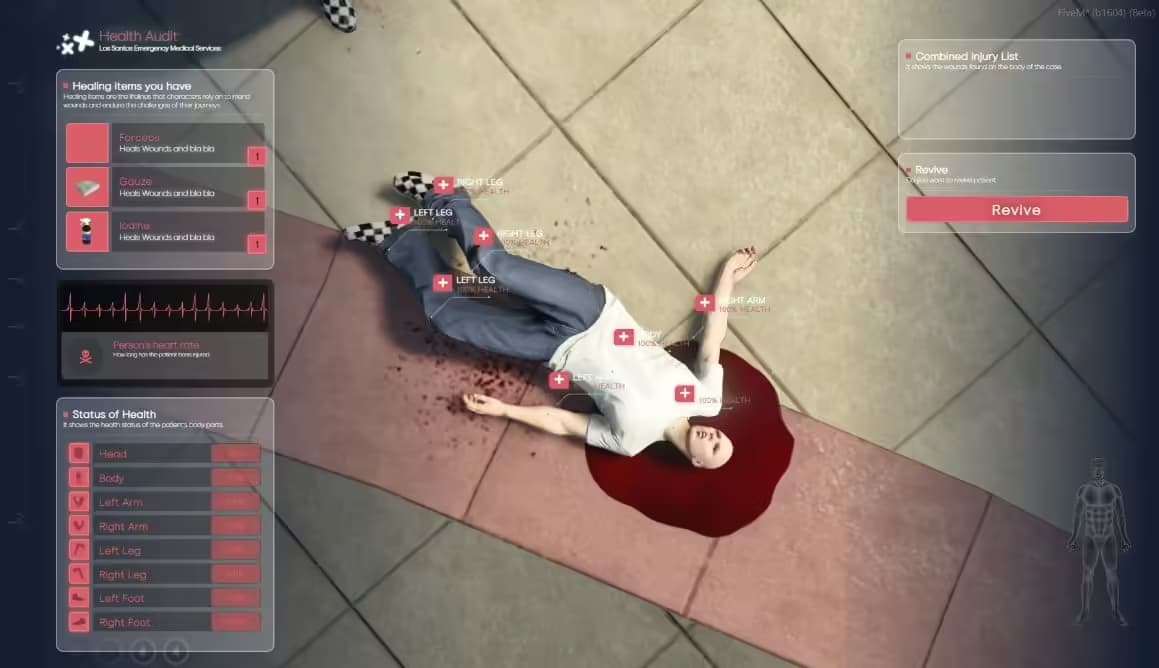 Advanced Health System FiveM Script — esx 3