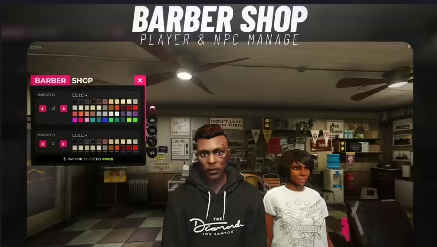 Advanced Barber Shops, Management by players & by NP... FiveM Script — esx