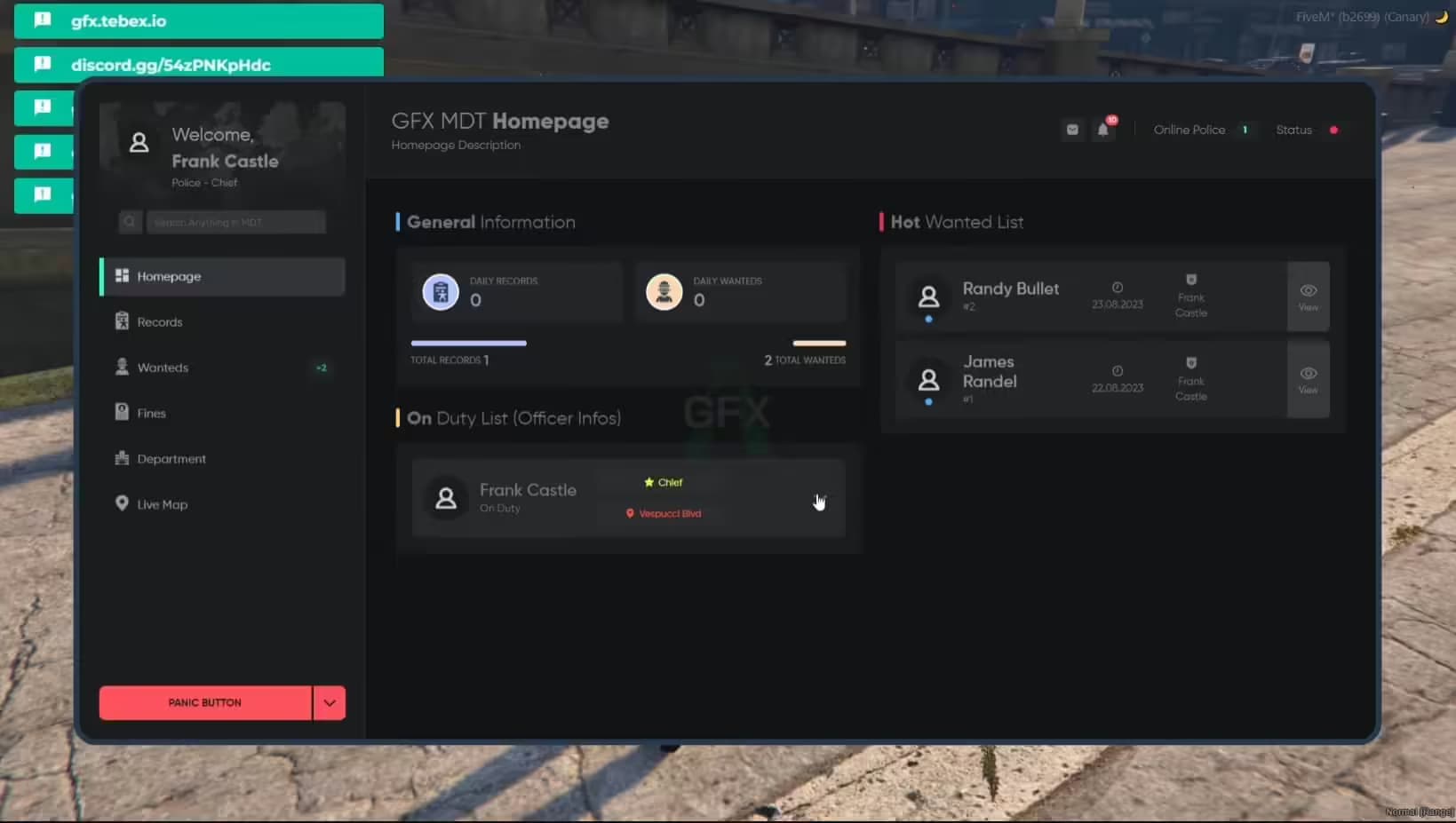 GFX MDT FiveM Script — esx