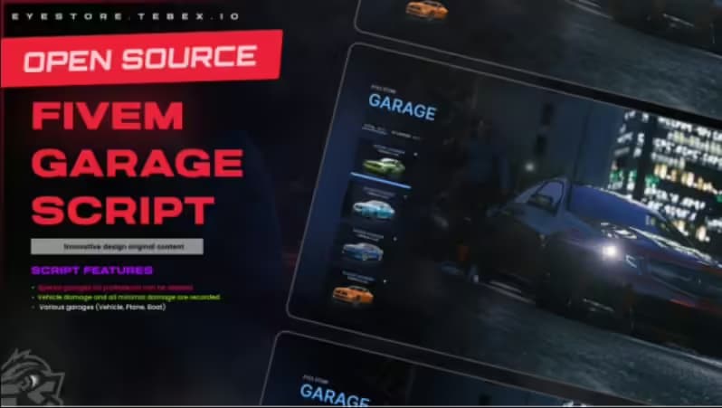FiveM Garage Script (Plus) esx FiveM Script