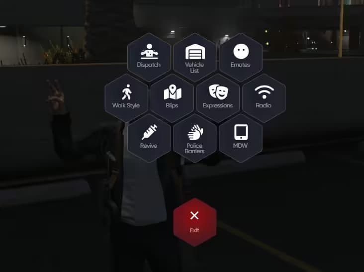 Radial-Menü FiveM Script — qbcore