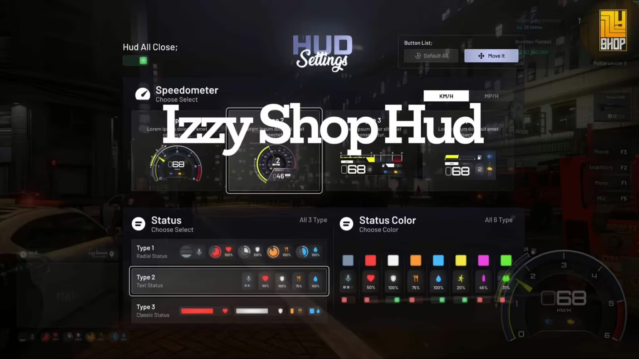 izzy HUD V2 esx FiveM Script