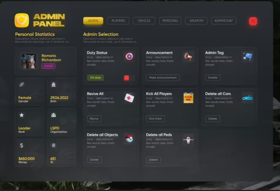 Izzy – Admin Menu FiveM Script — esx 2