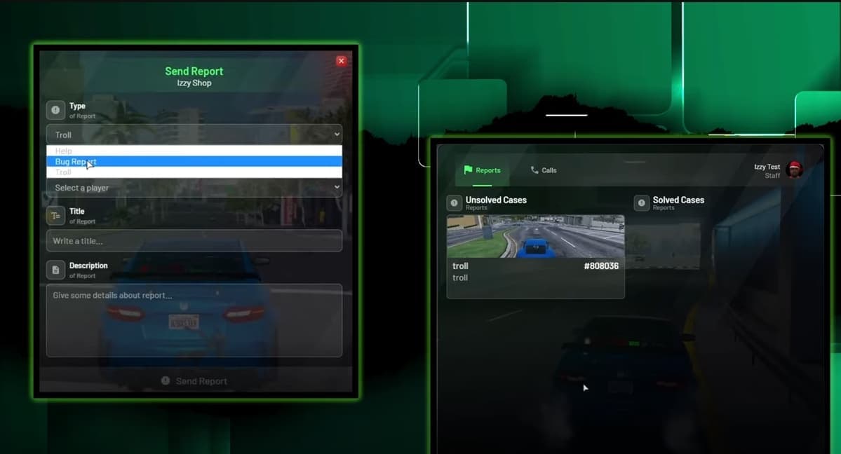 Report System (izzy) FiveM Script — esx 2