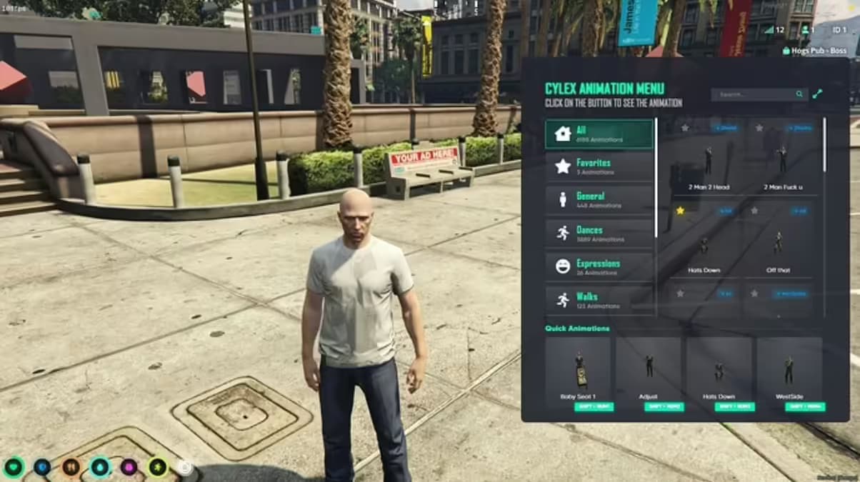Cylex Animation Menu V2 FiveM Script — esx 2