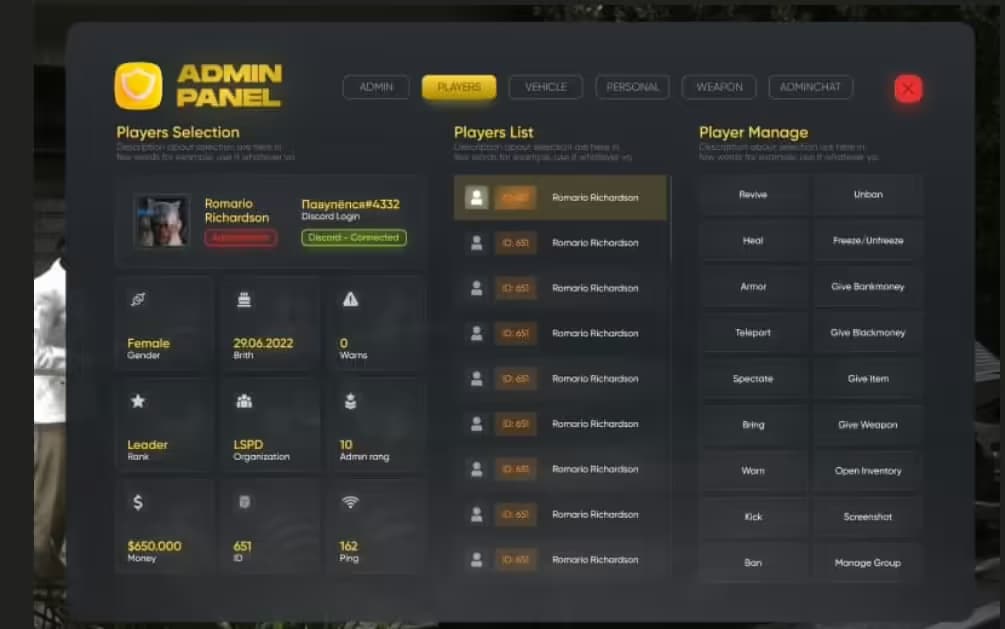 Izzy – Admin Menu FiveM Script — esx 3