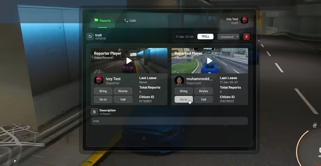 Report System (izzy) esx FiveM Script
