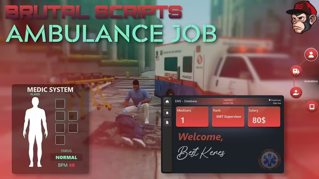 FiveM Ambulance Job (ESX/QBCore) esx FiveM Script