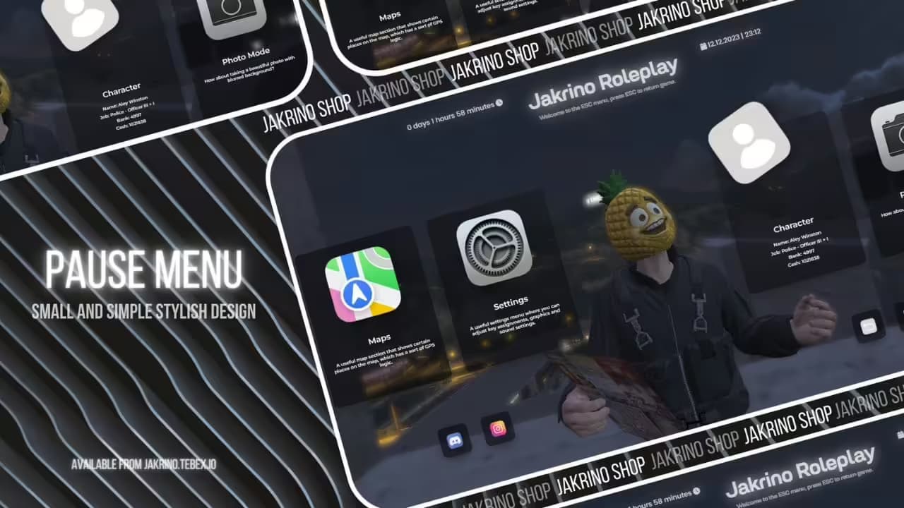 Jakrino Pause Menu FiveM Script — esx