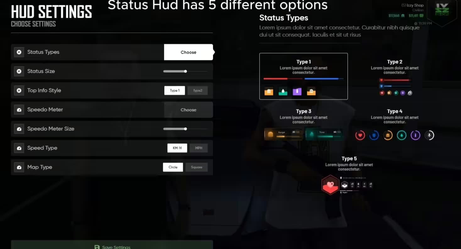 izzy HUD v4 FiveM Script — esx 2