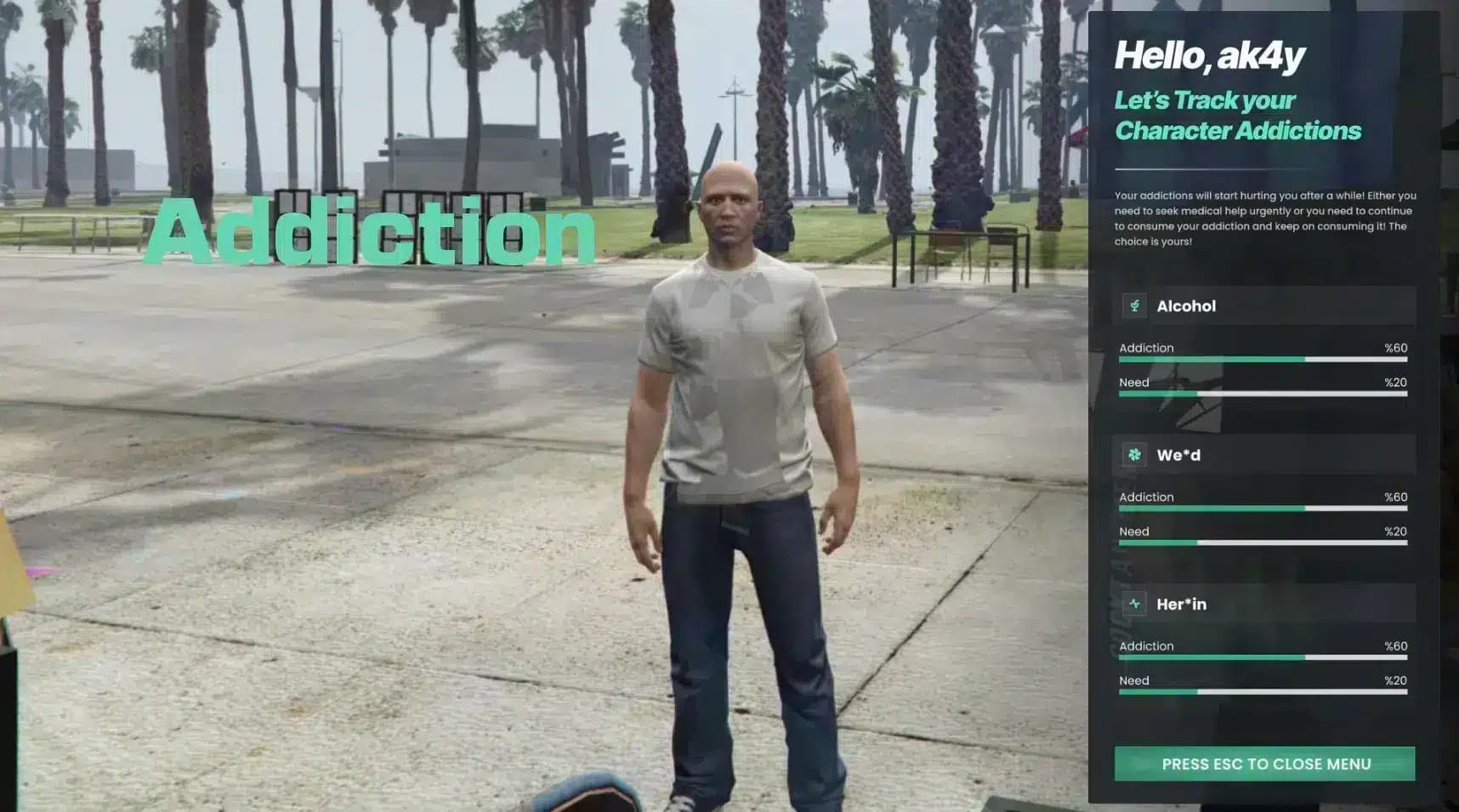 FiveM Addiction Script