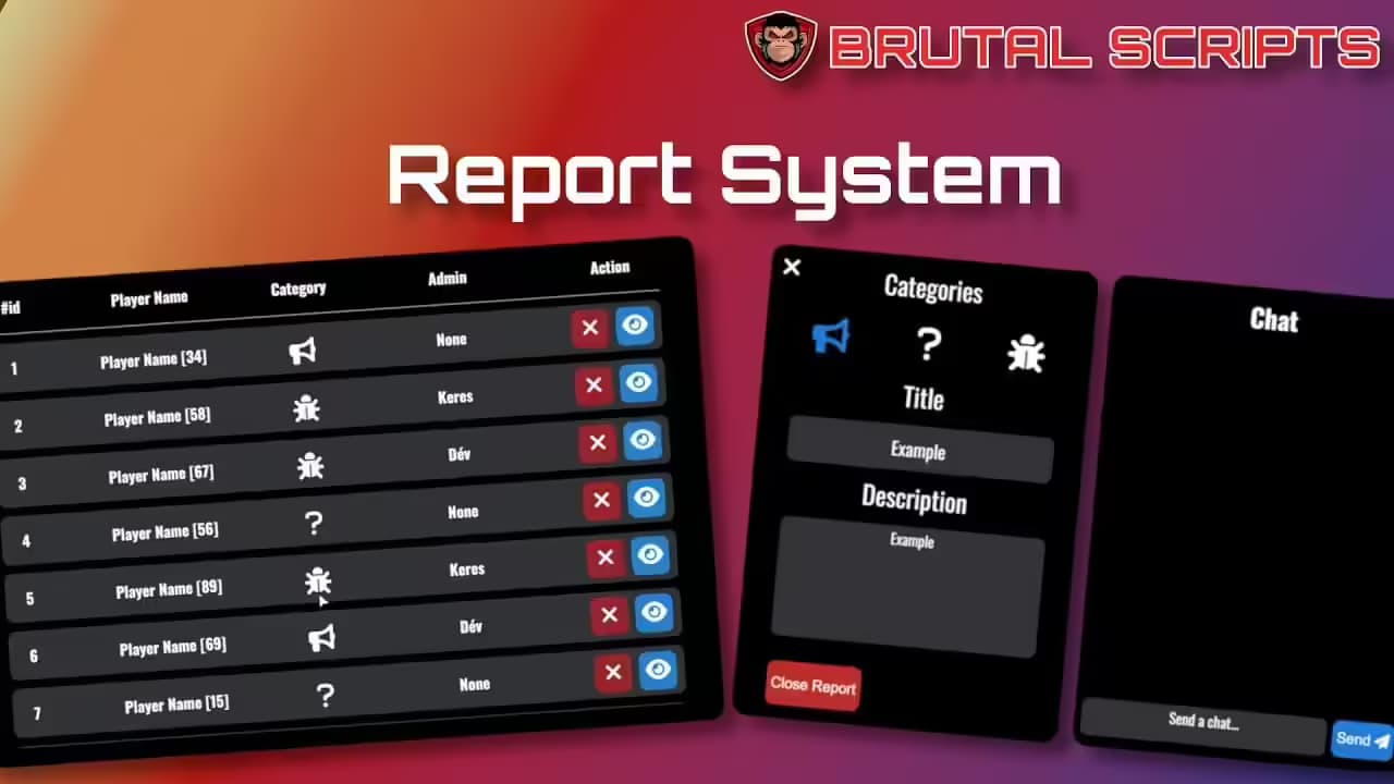 Brutal Report System FiveM Script — esx
