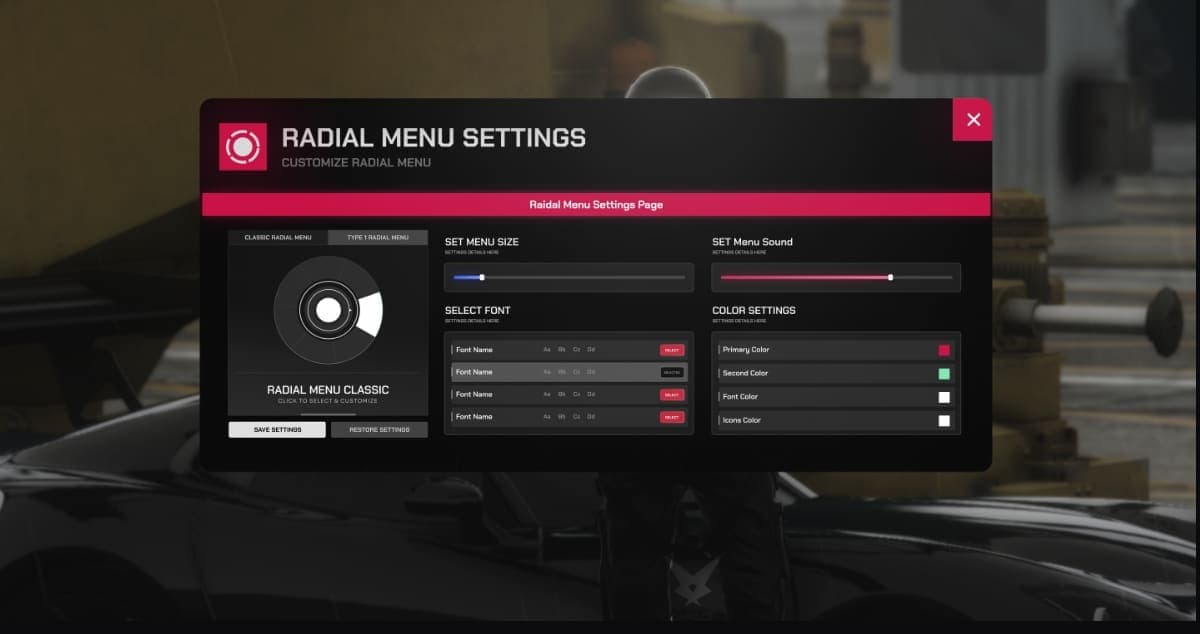 DebuX Radial Menu (2 Styles , Full Customizable) esx FiveM Script