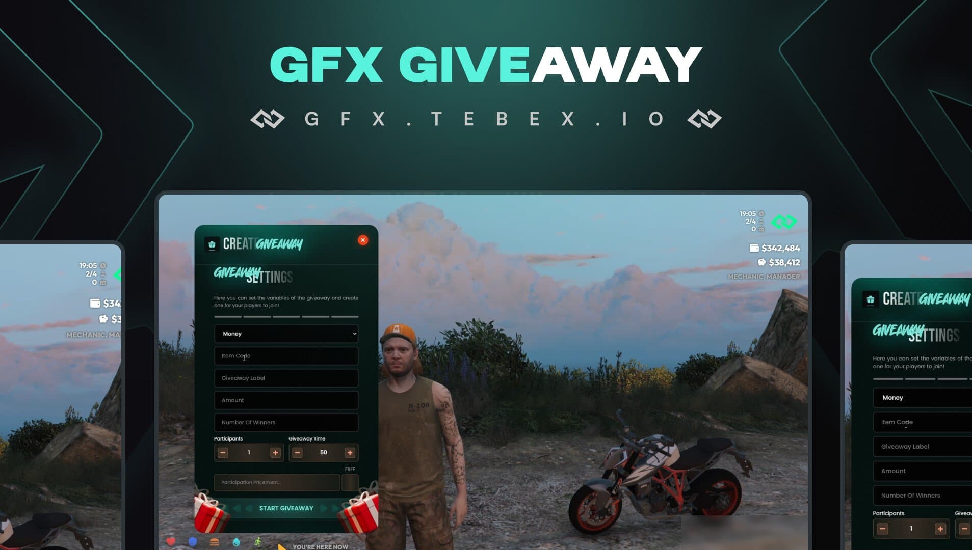 GFX Advanced Giveaway Script esx FiveM Script