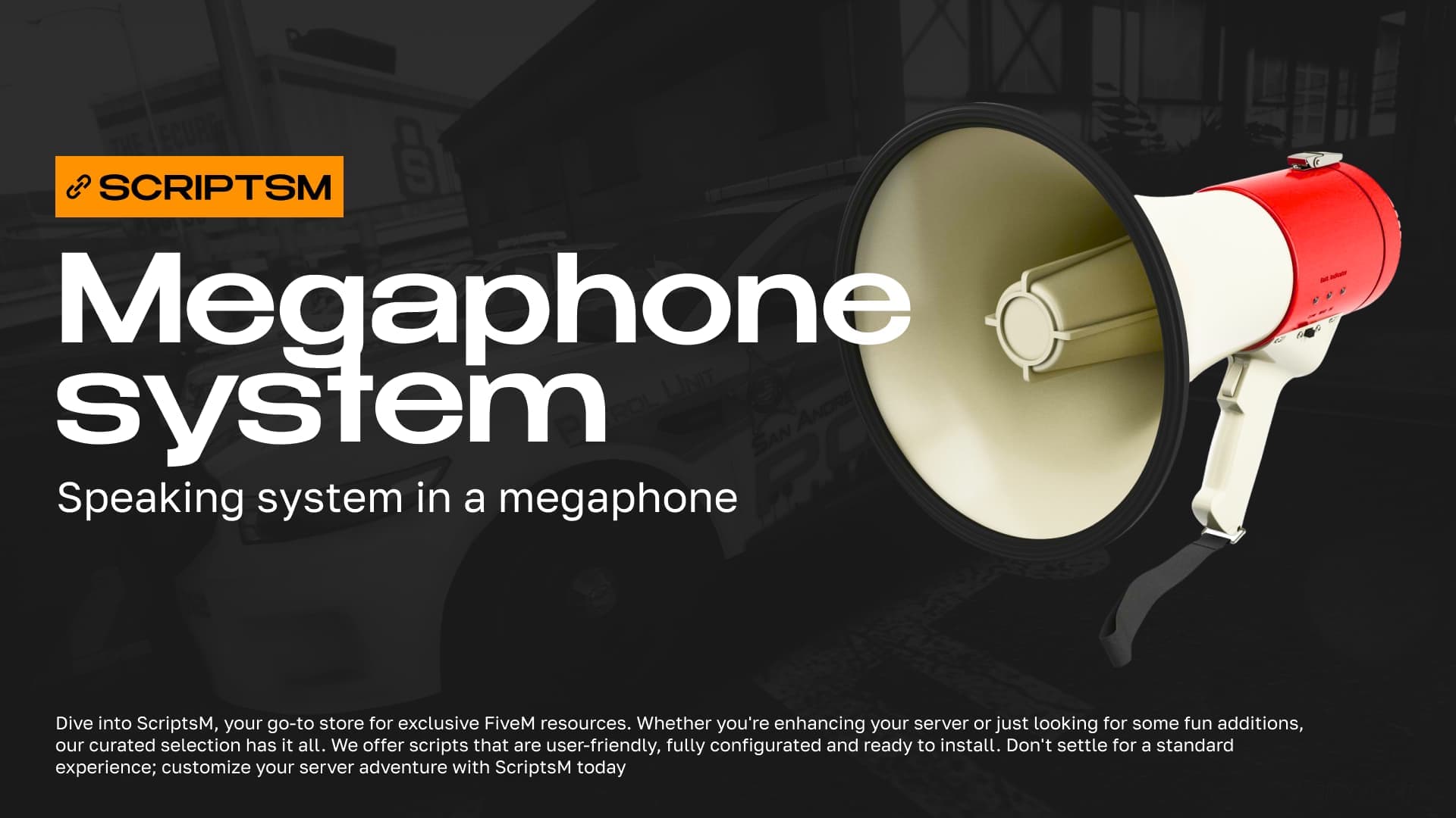 Megaphone Mod (Vehicle & Handheld) esx FiveM Script