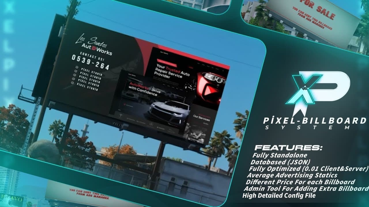 Pixel Poster Billboard Script FiveM Script — esx