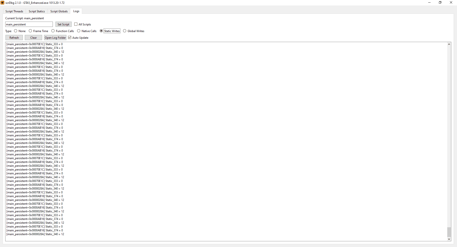 scrDbg: Script Debugger 12