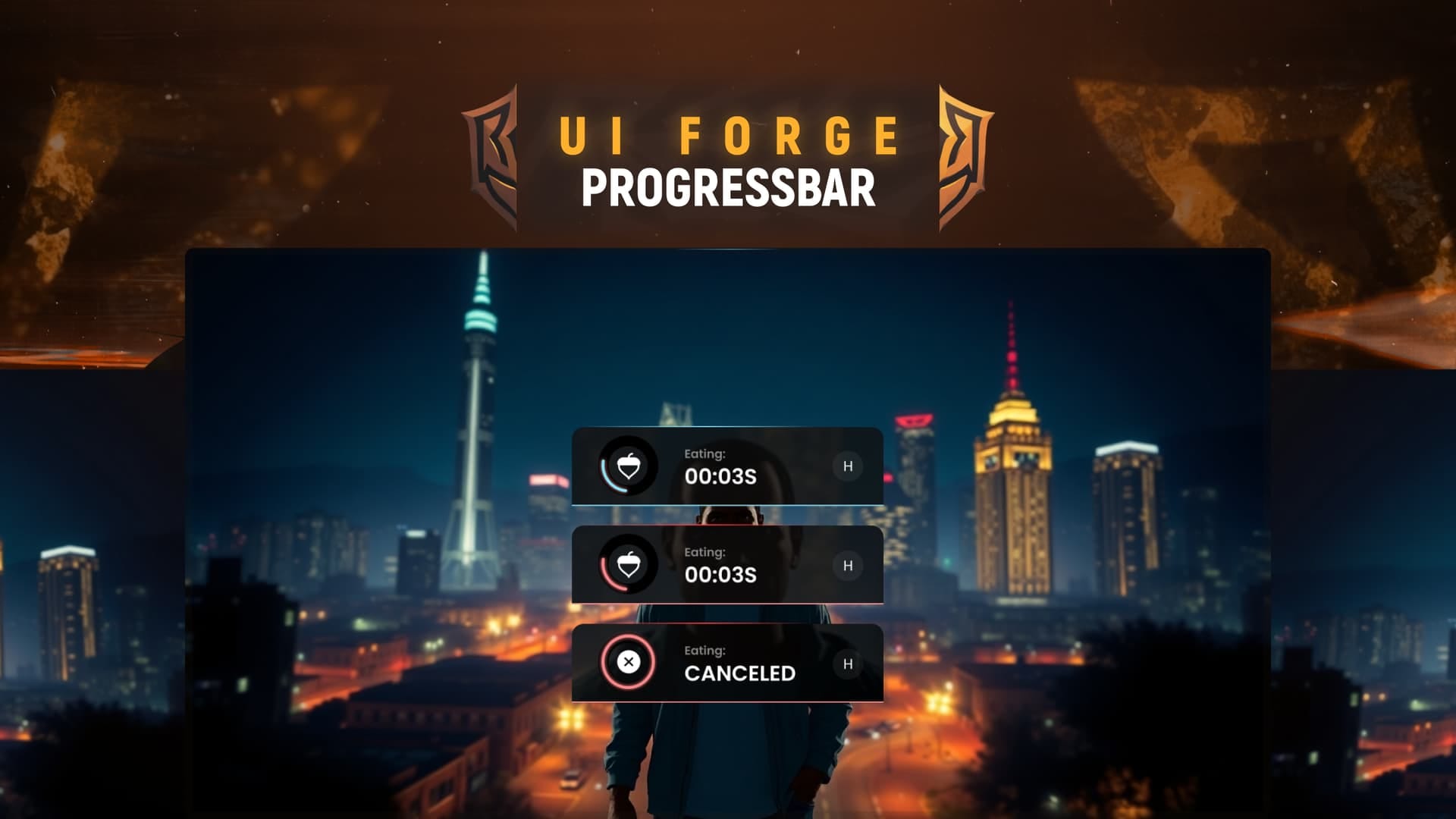 UIForge Progressbar – Free FiveM HUD — Free FiveM Download