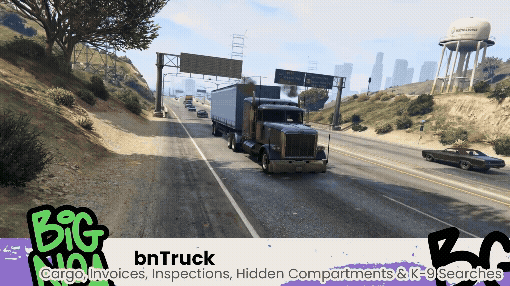 bnTruck: Cargo, Invoices, Inspections, Hidden Compartments & K-9 Searches — Free FiveM Download