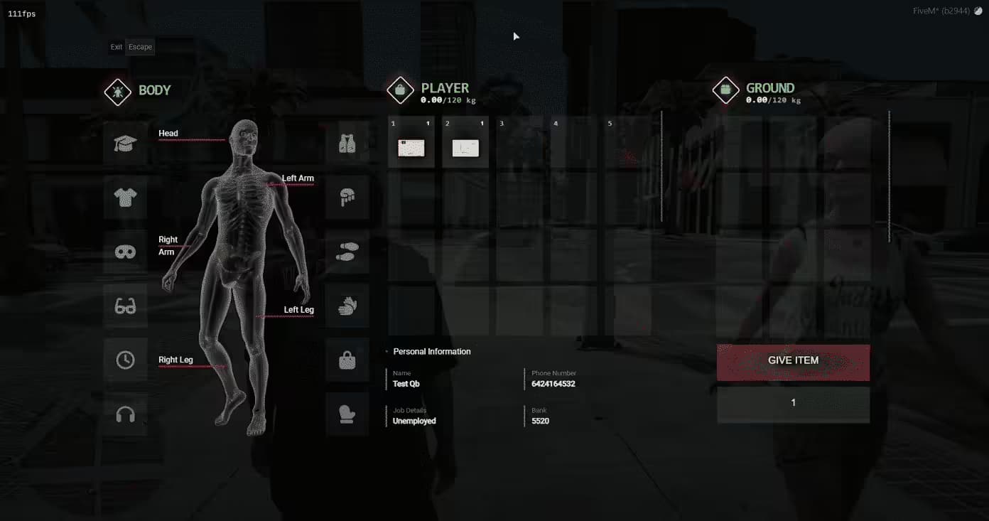 NoPixel 4.0 Inventory (QBCore)