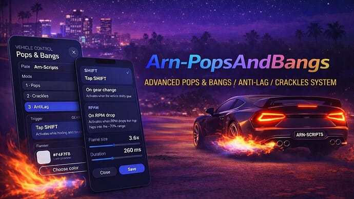 Advanced Pops & Bangs System — Free FiveM Download