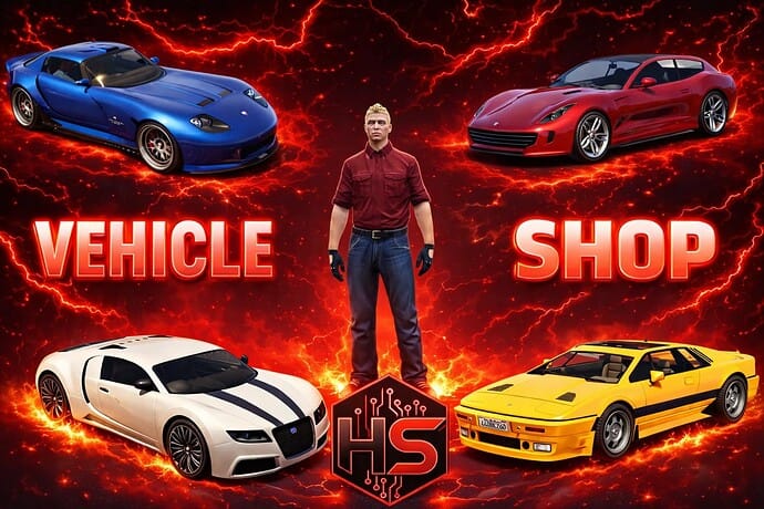 🚗 Vehicle Shop | ESX | ox_lib | Clean UI | Test Drive — Free FiveM Download