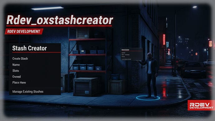OX Stash Creator | Advanced In-Game Stash System — Free FiveM Download
